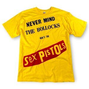 NWOT Sex Pistols Never Mind The Bullocks Here's The Sex Pistols Tee Shirt Yellow